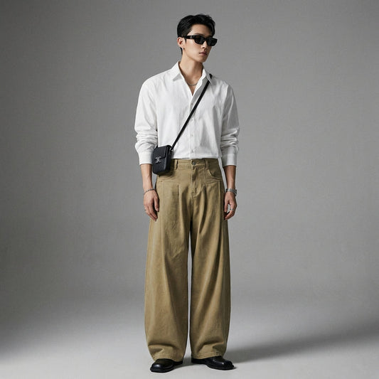 Pantalon cargo droit décontracté pour homme - Koreanxwear - Taille S