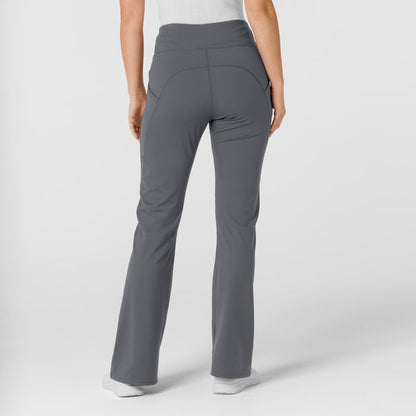 RENEW Knit Women's Yoga Scrub Pant Pewter back view