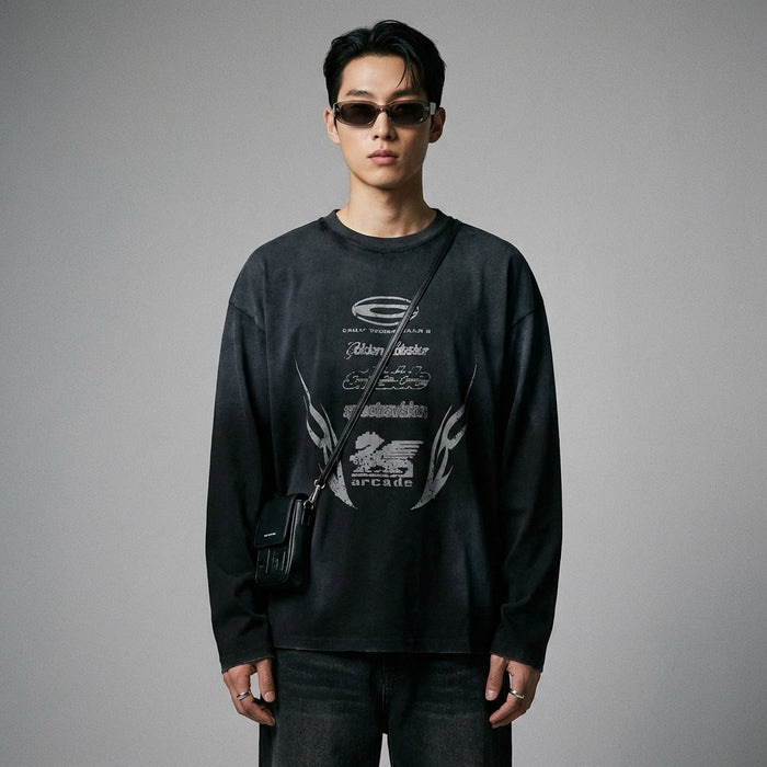 Sweat à capuche noir imprimé flammes - Mode streetwear unisexe - Taille M