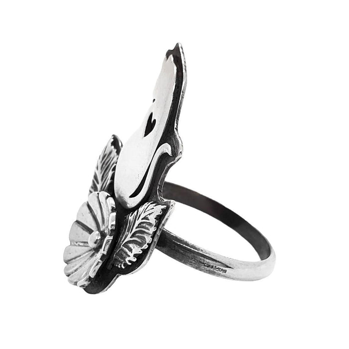 Ring - Single Meow Cat (Size 6 & 9.5) by Wanderlust Silver
