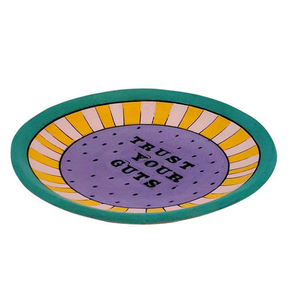 Ring Dish - 5in - Trust Your Guts (Assorted Colors) by Leslie Jenner Handmade