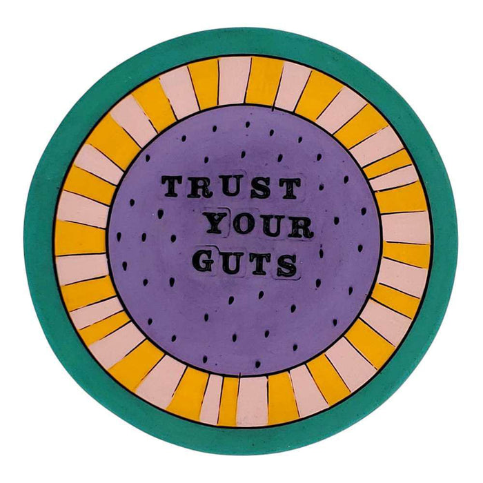 Ring Dish - 5in - Trust Your Guts (Assorted Colors) by Leslie Jenner Handmade