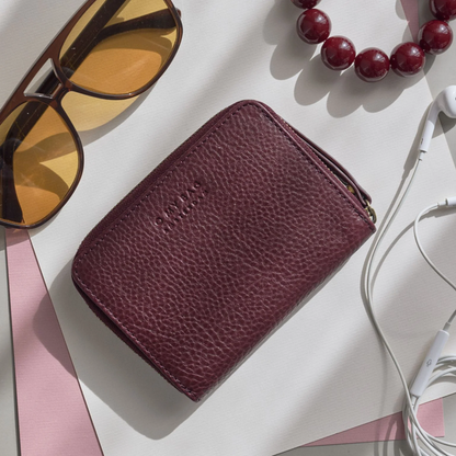 Robbie Zip Around Wallet - Dark Cherry