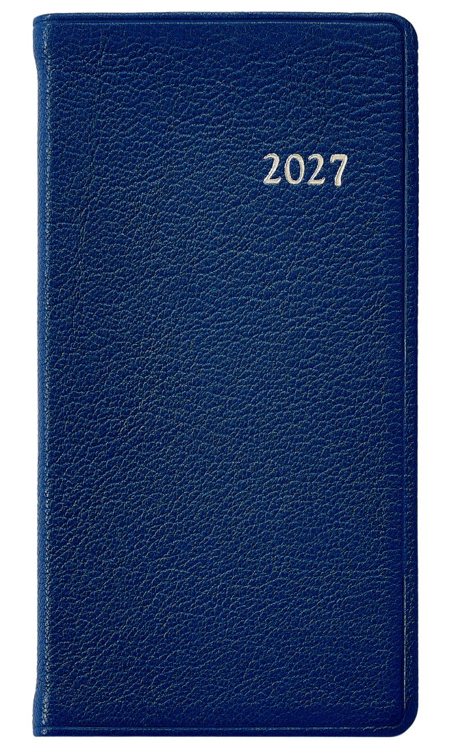 Royal Blue Goatskin 2027 Pocket Datebook