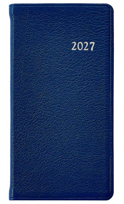 Royal Blue Goatskin 2027 Pocket Datebook
