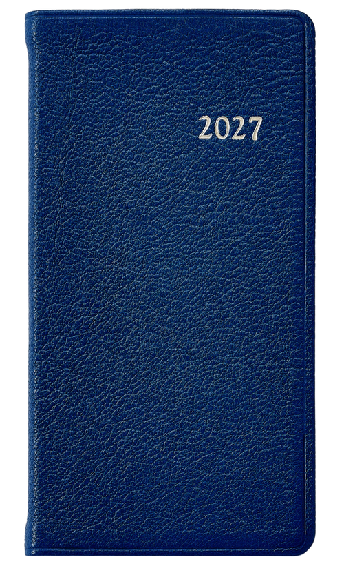 Royal Blue Goatskin 2027 Pocket Datebook