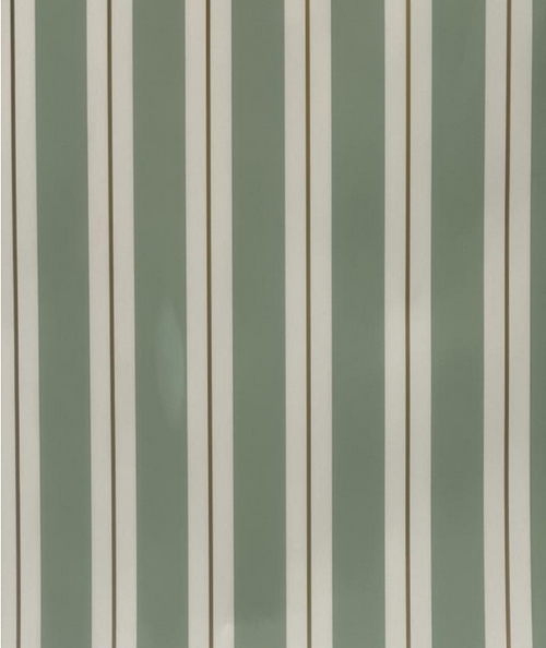 Sage Green and Gold Stripe Wrapping Paper