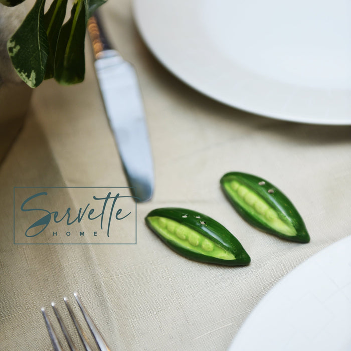 Salt and Pepper Shakers Set - Green Peas