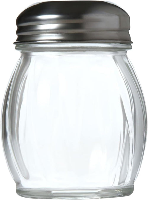 Servette Home 4.75 Ounce Round Glass Spice Jar with Metal Shaker Lid