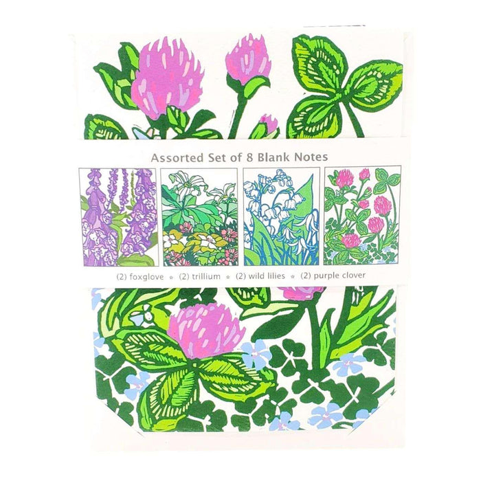 Set of 8 - All Occasion - Spring Woodland Flower by Little Green