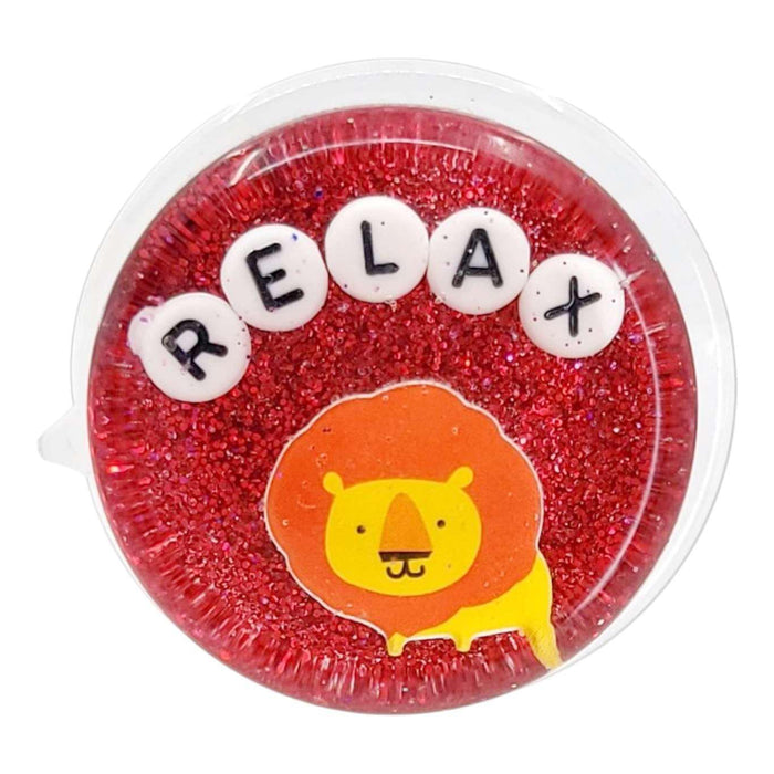 Shower Art - Mini - Relax Lion (Red) by Ugly Baby
