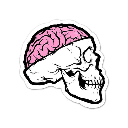 Skull With Brain Open Sticker - Stickers | STICK IT UP