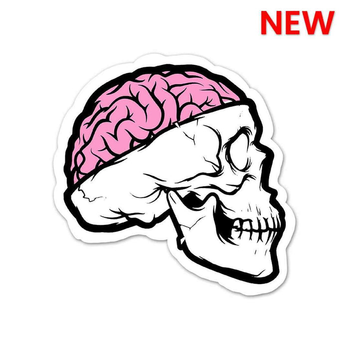 Skull With Brain Open Sticker - Stickers | STICK IT UP