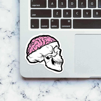 Skull With Brain Open Sticker - Stickers | STICK IT UP