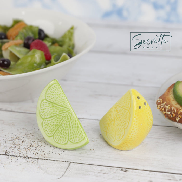 Slice of Lemon and Lime Salt and Pepper Shakers