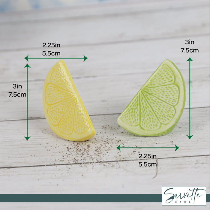 Slice of Lemon and Lime Salt and Pepper Shakers