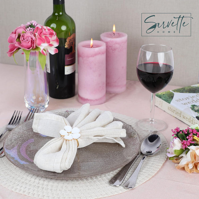 Spring Flower White Pansy Napkin Ring