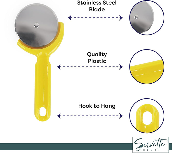 Stainless Pizza Cutter Yellow