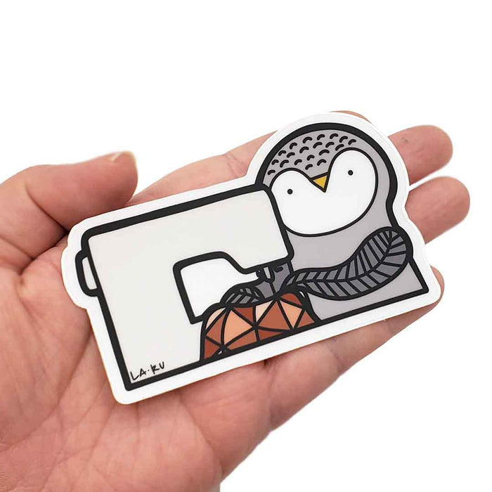 Sticker Vinyl - Quilting Owl (Transparent) by La Ru