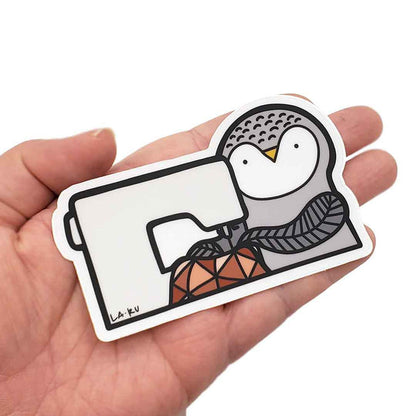 Sticker Vinyl - Quilting Owl (Transparent) by La Ru