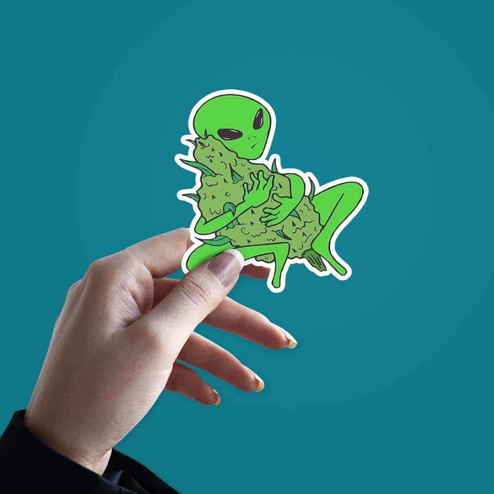 Stoned Alien Sticker - Stickers | STICK IT UP
