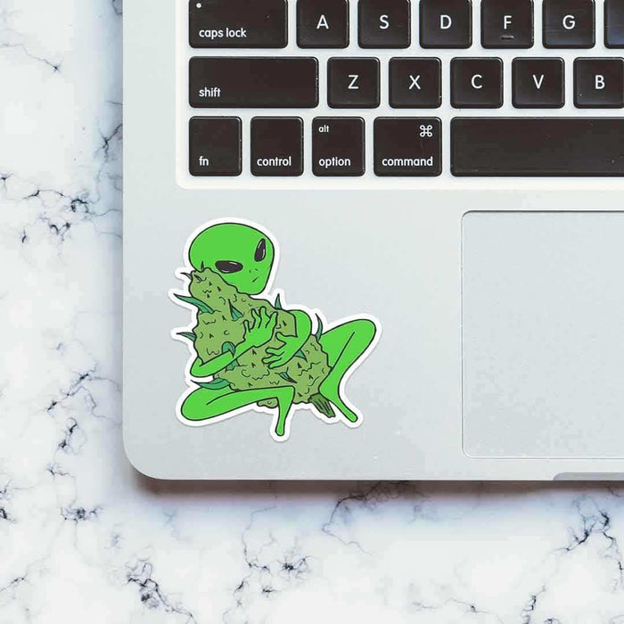 Stoned Alien Sticker - Stickers | STICK IT UP