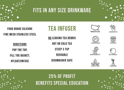 Tea Infuser - Herb Leaf (Earth Green Base) by Float2Infuse