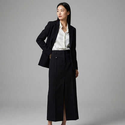 Thin and versatile split skirt for women - Taille L