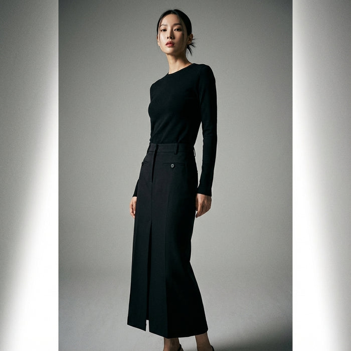 Thin and versatile split skirt for women - Taille S