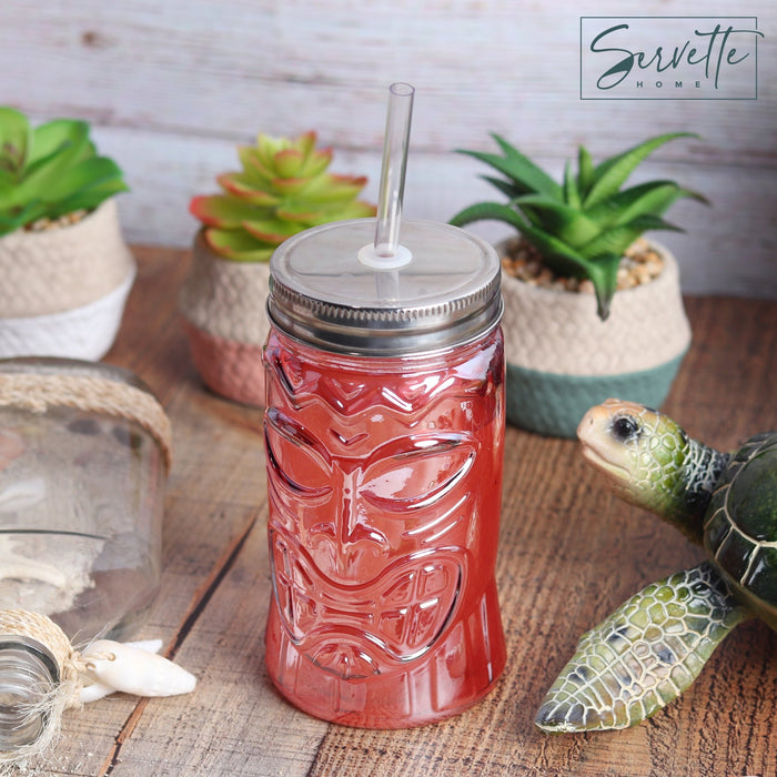 Tiki Glasses for Tropical Theme Party 16.5 Ounces
