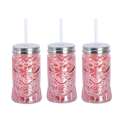 Tiki Glasses for Tropical Theme Party 16.5 Ounces