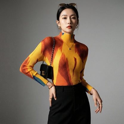 Pull plissé oversize pour femme, style K-fashion décontracté