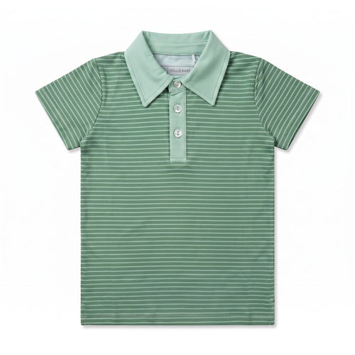 Trey Polo - Green Stripe
