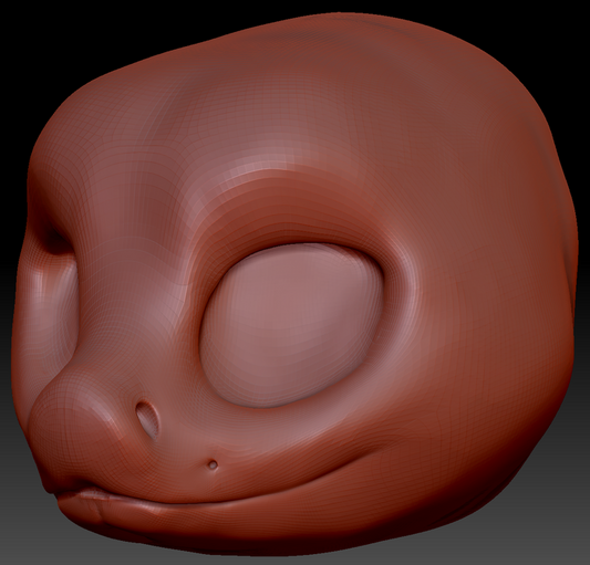 True Kemono Eastern Diamondback Rattlesnake Head Base