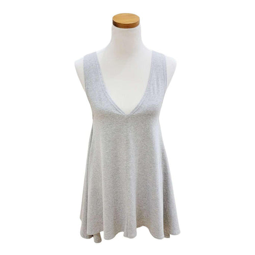 Tunic - Heather Smoke Gray Breezy Sleeveless Tunic (Size S Only) by Texture Clothing
