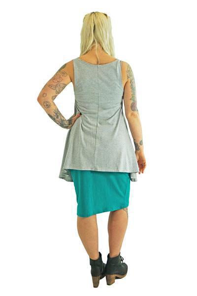 Tunic - Heather Smoke Gray Breezy Sleeveless Tunic (Size S Only) by Texture Clothing
