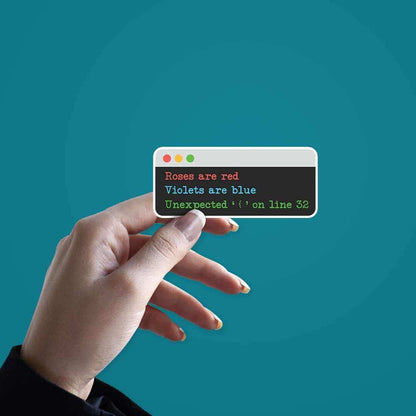 Unexpected ' { ' on line 32 Sticker - Stickers | STICK IT UP