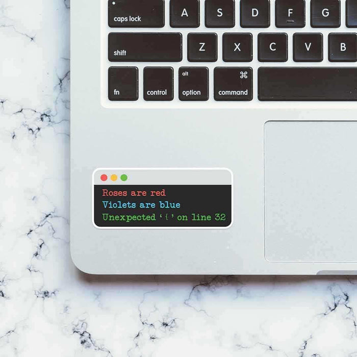 Unexpected ' { ' on line 32 Sticker - Stickers | STICK IT UP