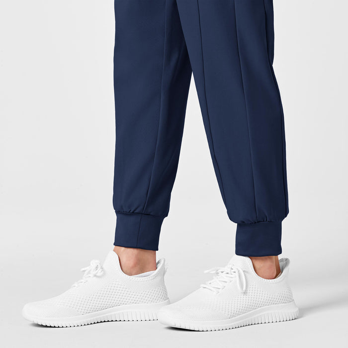 W123 Maternity Jogger Scrub Pant Navy back detail
