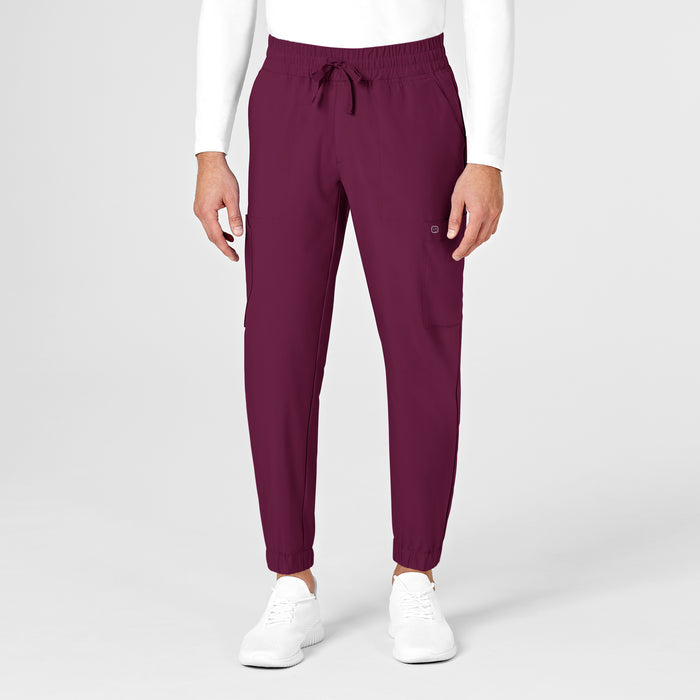 Wink W123 Men's Cargo Jogger Scrub Pant Wine