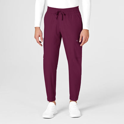 Wink W123 Men's Cargo Jogger Scrub Pant Wine