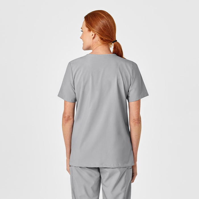 W123 Unisex 4 Pocket Utility Scrub Top - Grey