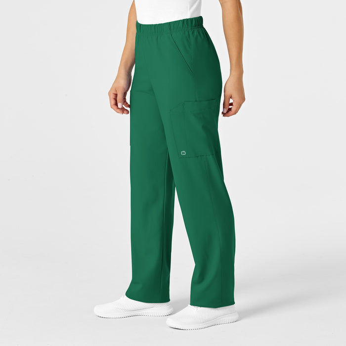 W123 Unisex Multi-Cargo Scrub Pant Hunter side view