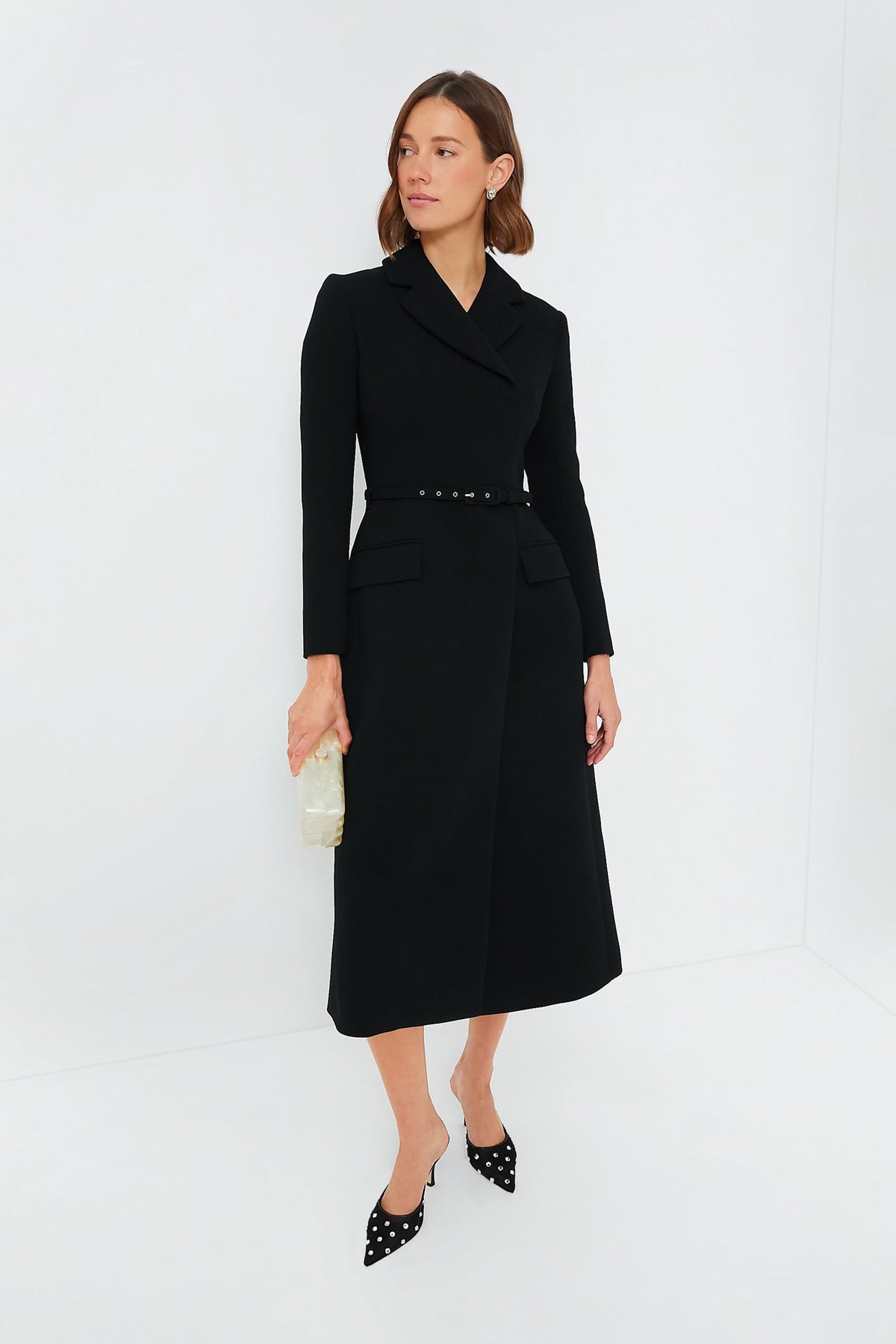 Black Kalonice Midi Dress