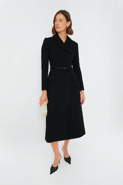 Black Kalonice Midi Dress