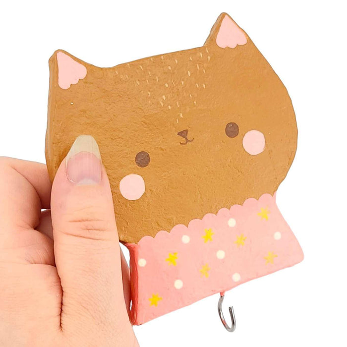 Wall Hook - Paper Mache Kitty by Chet and Dot