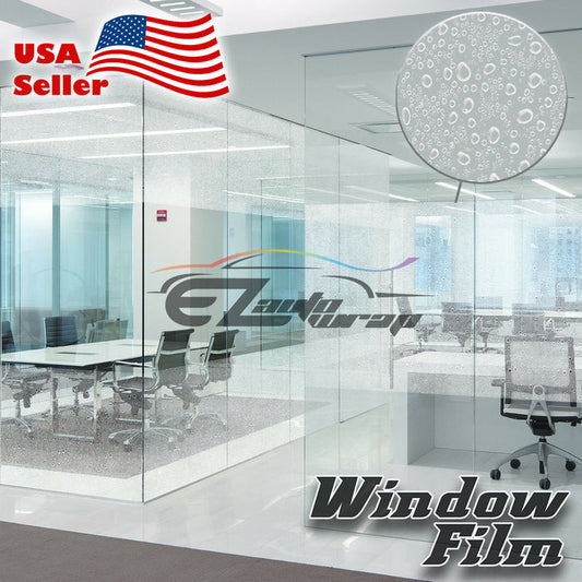 Water Drip Static Glass Window Film #39