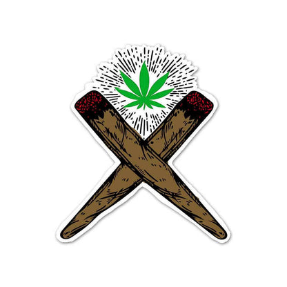 Weed Cross Sticker - Stickers | STICK IT UP