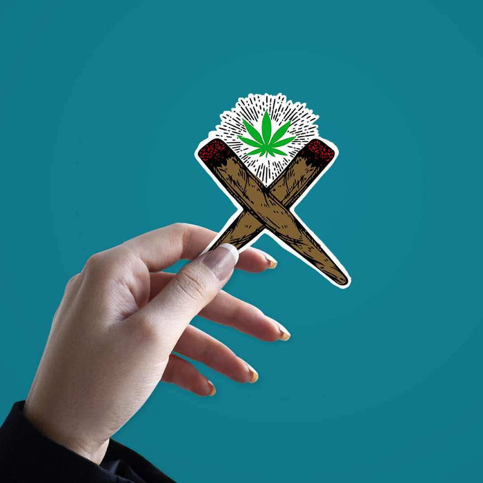 Weed Cross Sticker - Stickers | STICK IT UP