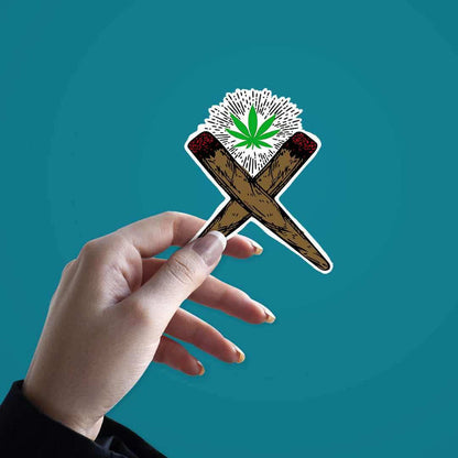 Weed Cross Sticker - Stickers | STICK IT UP